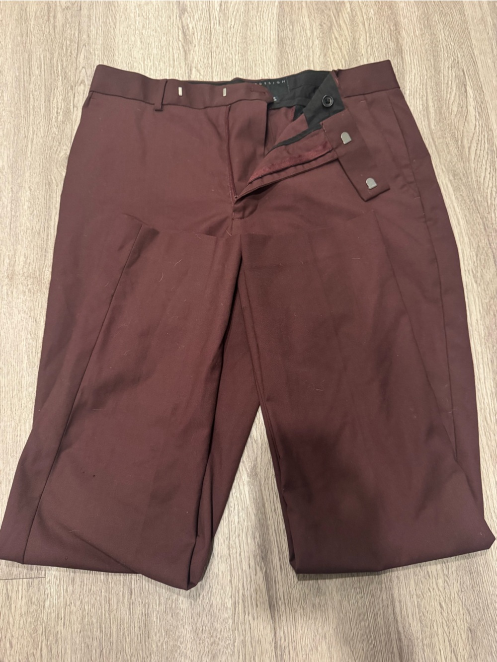 ASOS Men's Wine-Burgundy Dress Pants